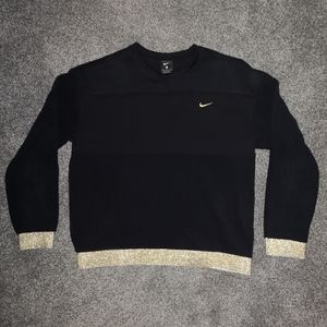 Nike Crew Neck, Black and Gold, Size Small